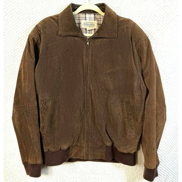 St Johns Bay Other - St Johns Bay Men's Premium Genuine Leather Suede Brown Lined Coat Jacket L 42-44